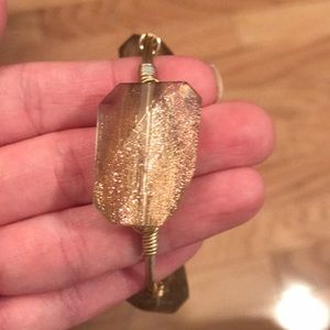 Sparkling gold bourbon and Boweties bracelet